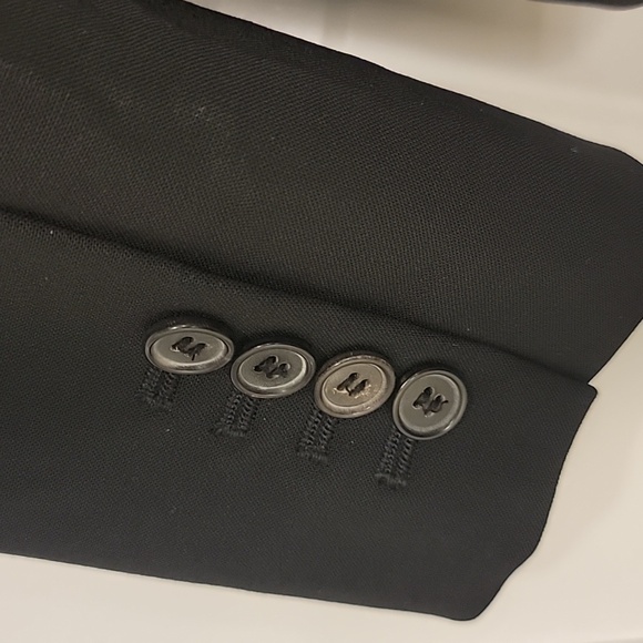 ELIE TAHARI BLACK BLAZER POCKETS LAPEL ONE BUTTON EUC - Picture 7 of 10